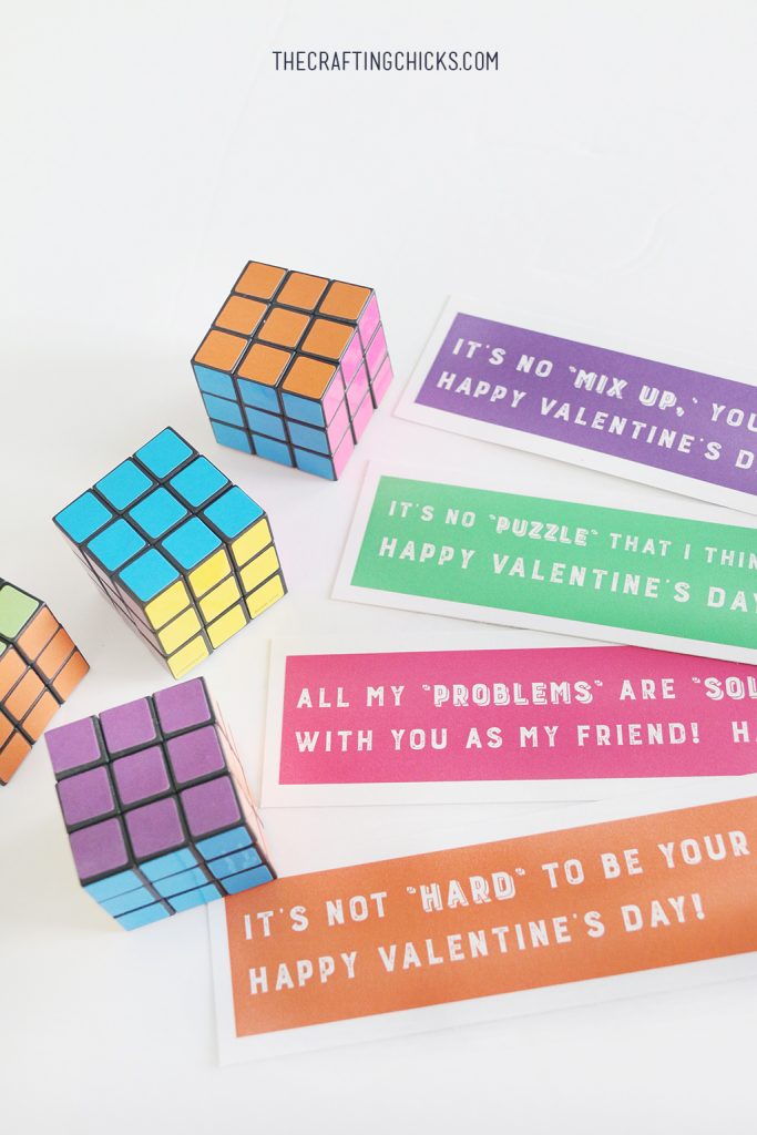 Rubix Cube Valentine Printables - The Crafting Chicks