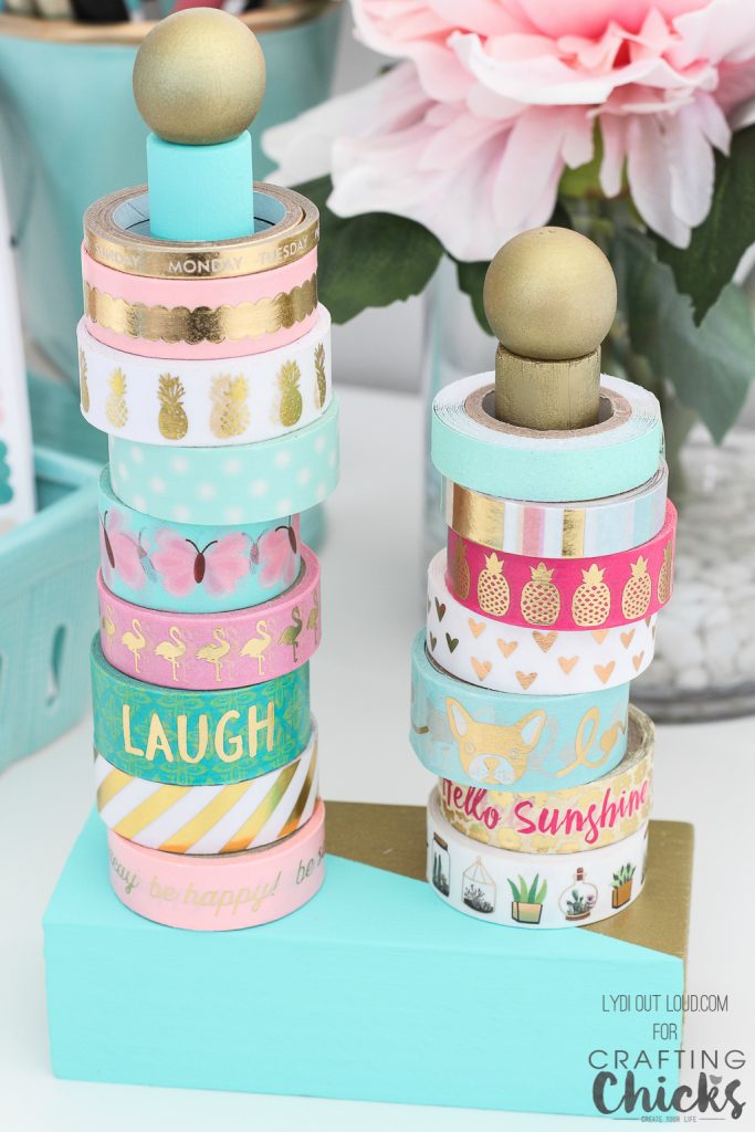 Geometric DIY Washi Tape Holder - The Crafting Chicks