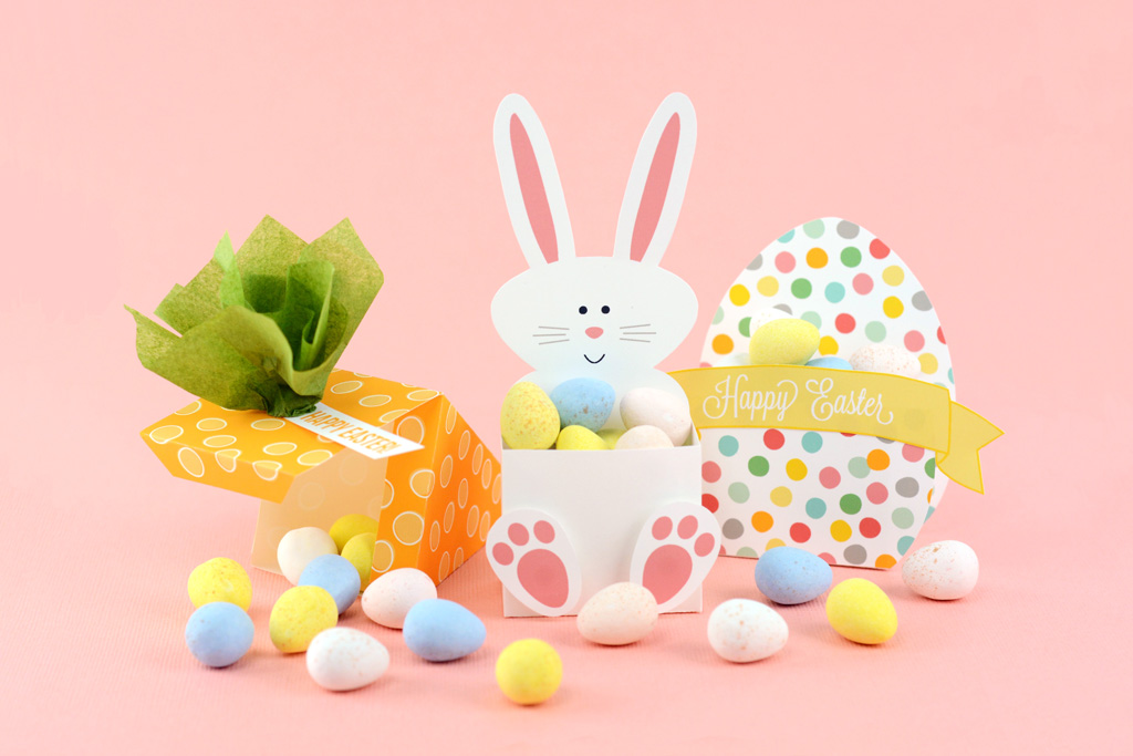 Easter carrot, bunny and egg treat boxes