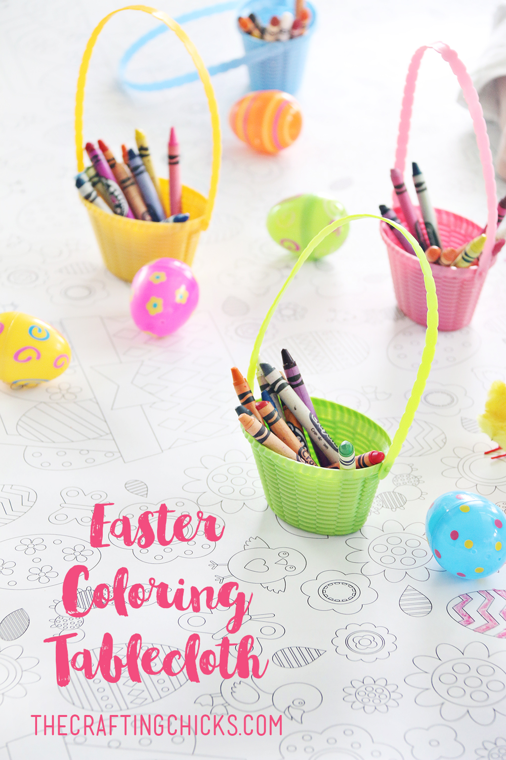 Printable Easter Coloring Tablecloth - Make your Easter dinner lots of fun for the kids with our Easter Coloring Tablecloth. This will be a hit with everyone in your home.