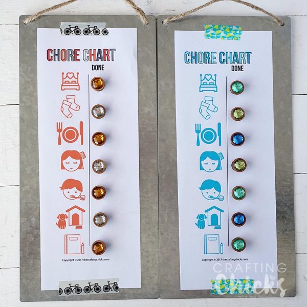 Magnetic Chore Charts - The Crafting Chicks
