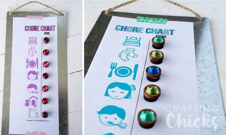 Magnetic Chore Charts - The Crafting Chicks