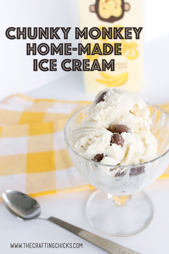 Chunky Monkey Homemade Ice Cream - The Crafting Chicks