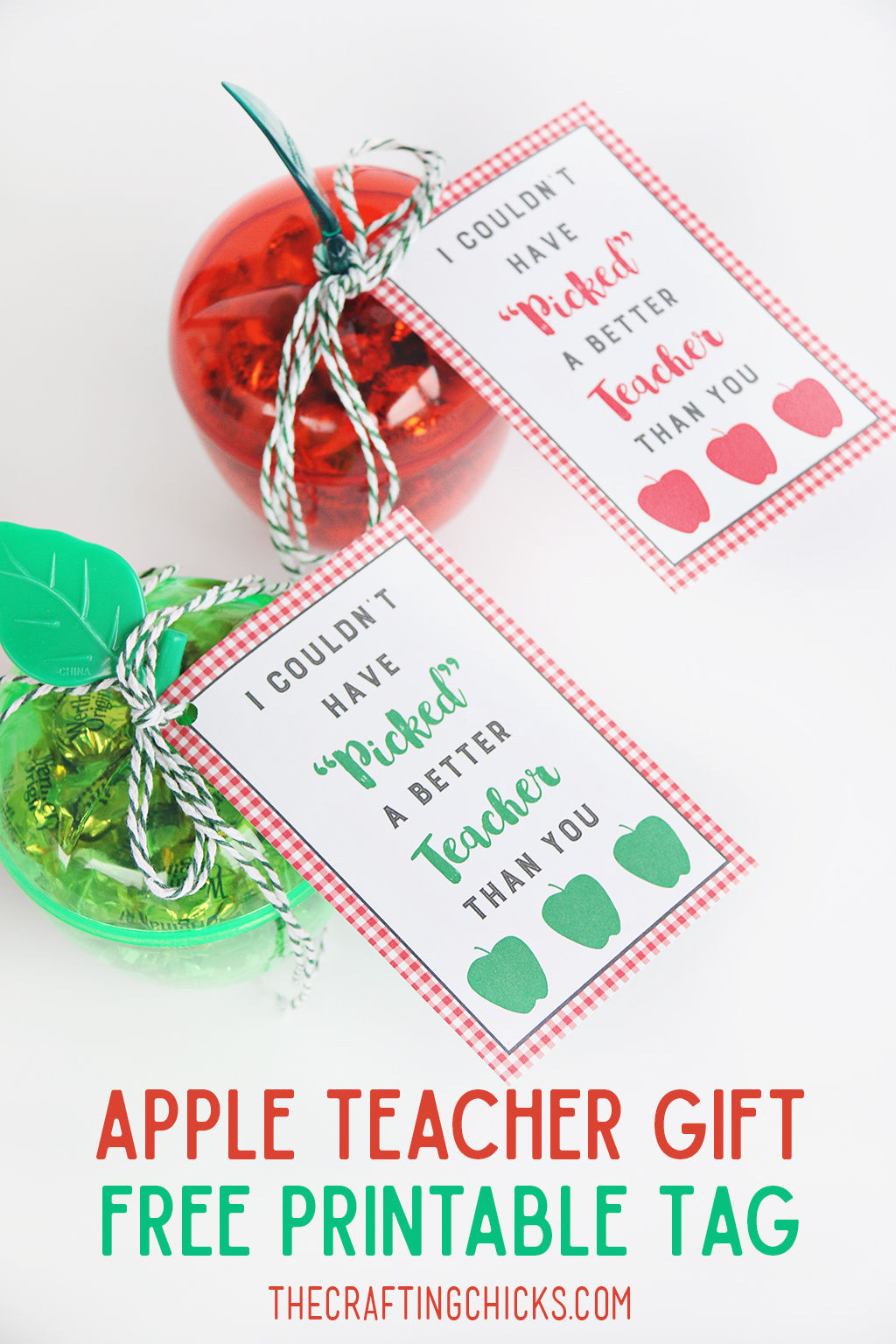 Apple Teacher Gift Tag Printable The Crafting Chicks