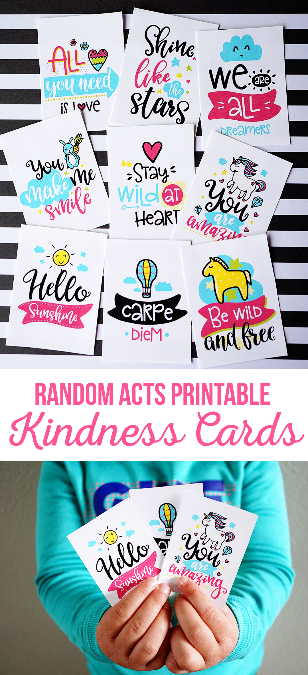 cards random acts kindness project printable service activities printables projects crafts notes thecraftingchicks quotes craft trendy activity worksheets mindfulness teaching