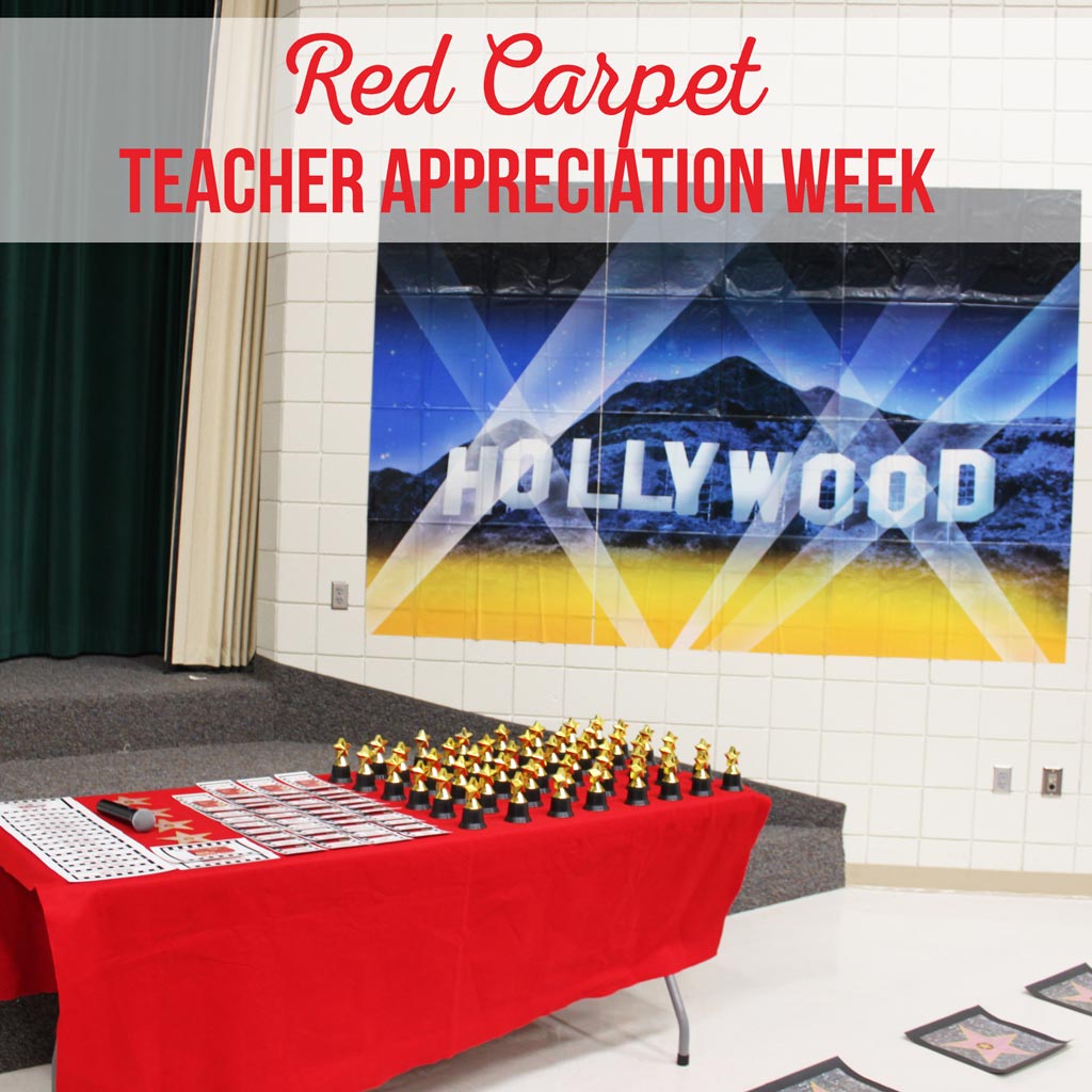 Red Carpet Teacher Appreciation Week | PTA Assembly | Decor | School | Teacher Gifts