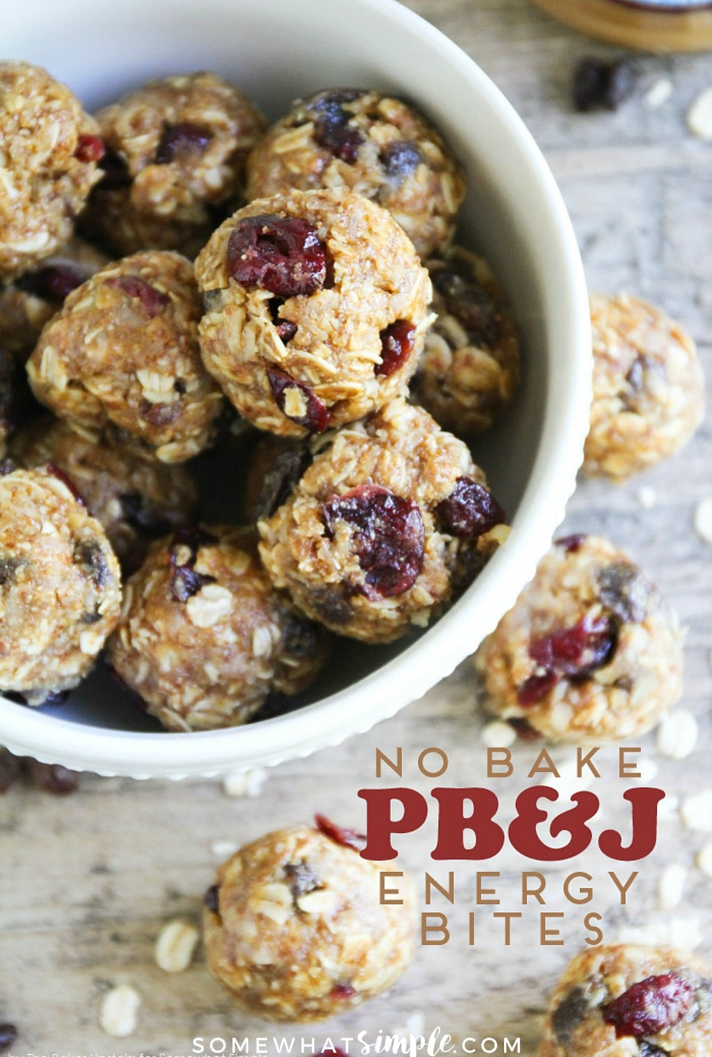 No Bake PB&J Energy Bites | Healthy Snacks