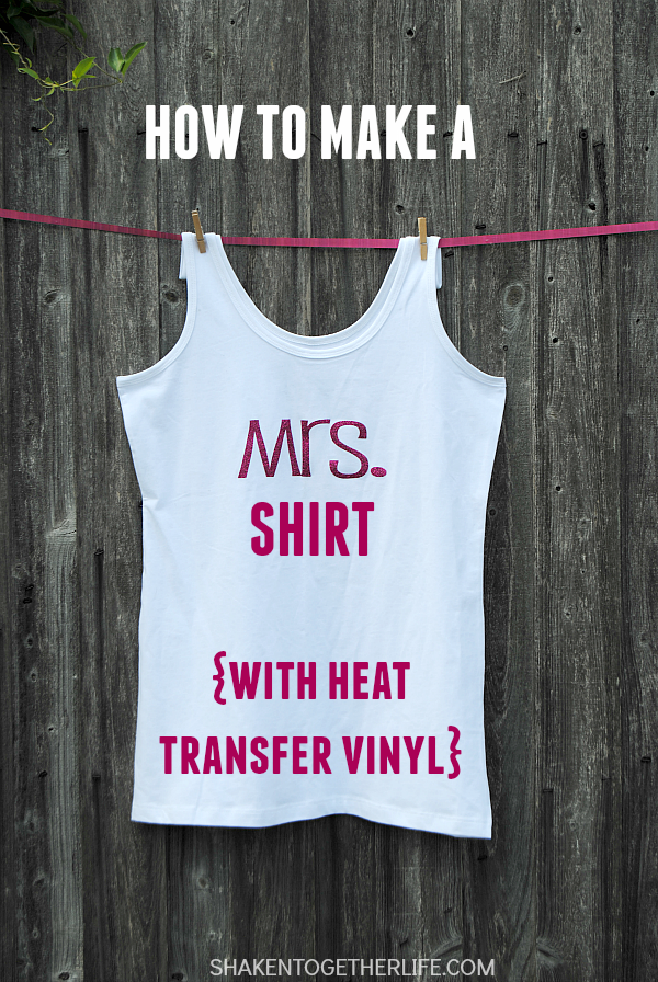 How to make a MRS. shirt - great wedding or bridal gift!