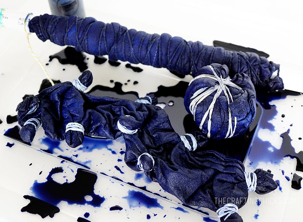 Indigo Blue Shibori Dyeing