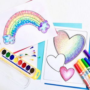 Easy Pointillism for Kids - The Crafting Chicks