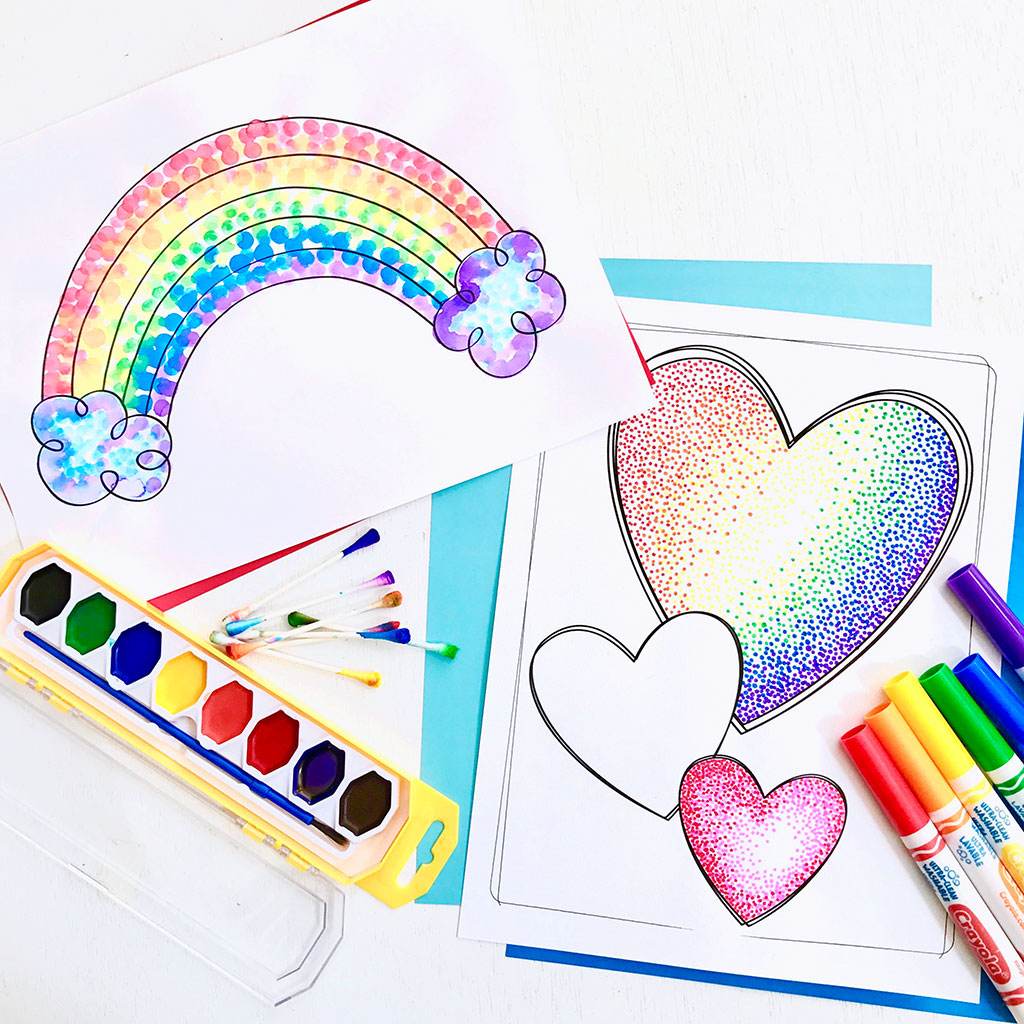 Finger Paint Pointillism - Craft Project Ideas