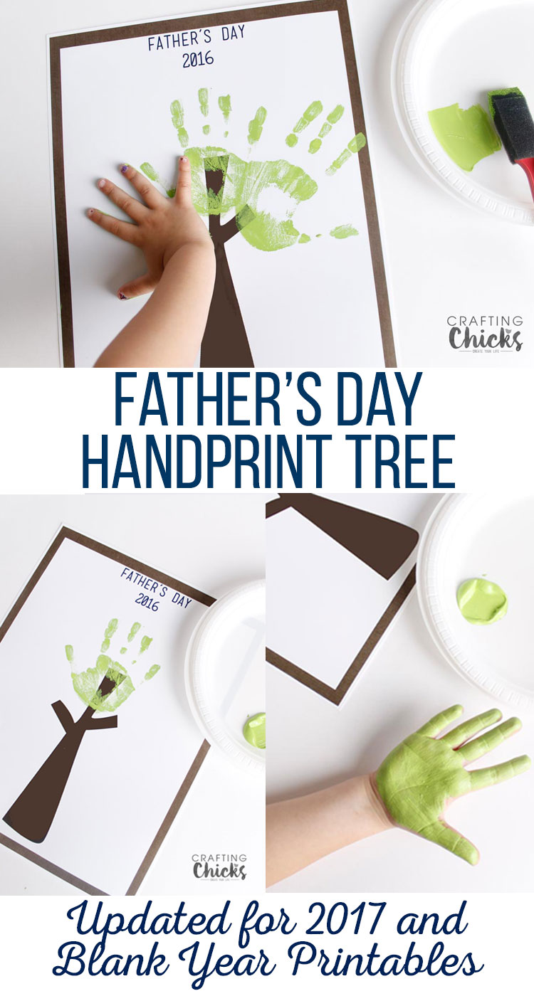 Father s Day Handprint Tree The Crafting Chicks