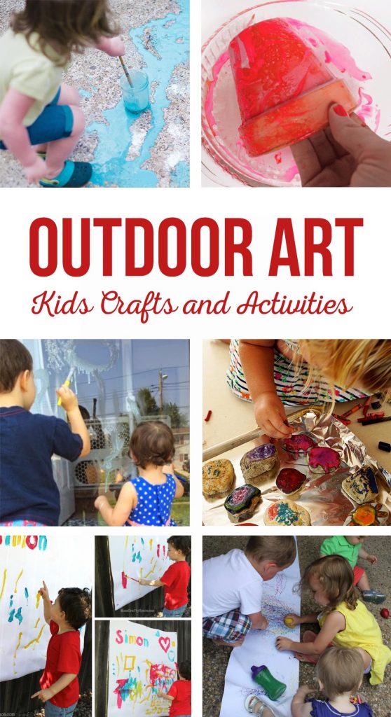 Outdoor Art Kids Crafts and Activities - The Crafting Chicks