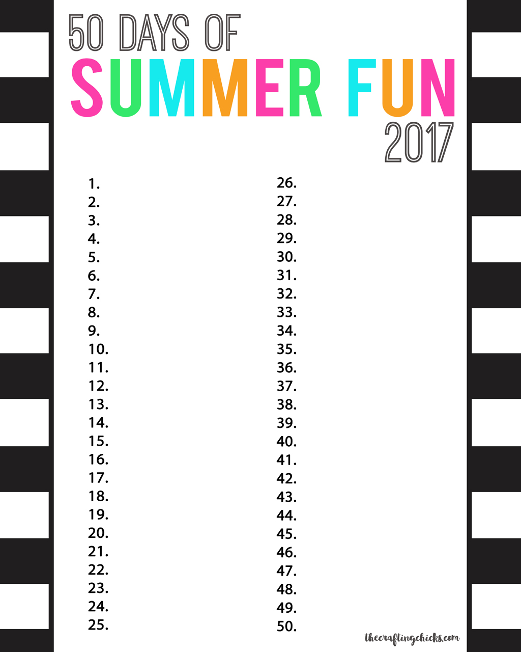 Summer Fun Chart