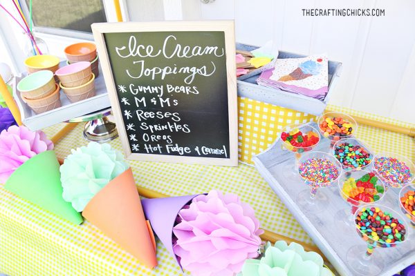 Ice Cream Party Topping Bar - The Crafting Chicks