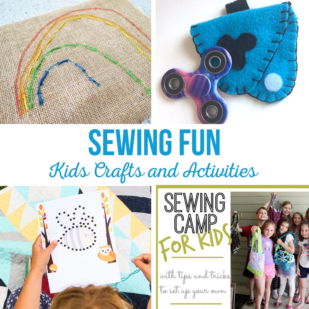 Sewing Kids Crafts and Activities | Tutorials, printables, beginner sewing projects, and more! Teach your kids to sew this summer.