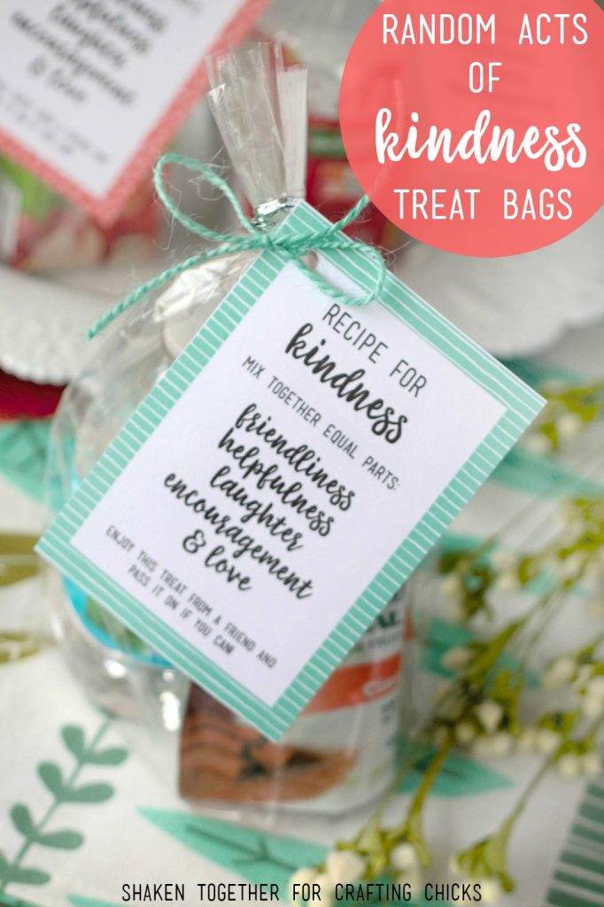 Recipe for Kindness - Random Acts of Kindness Treat Bags