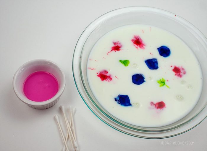 Tie Dye Milk Experiment - The Crafting Chicks