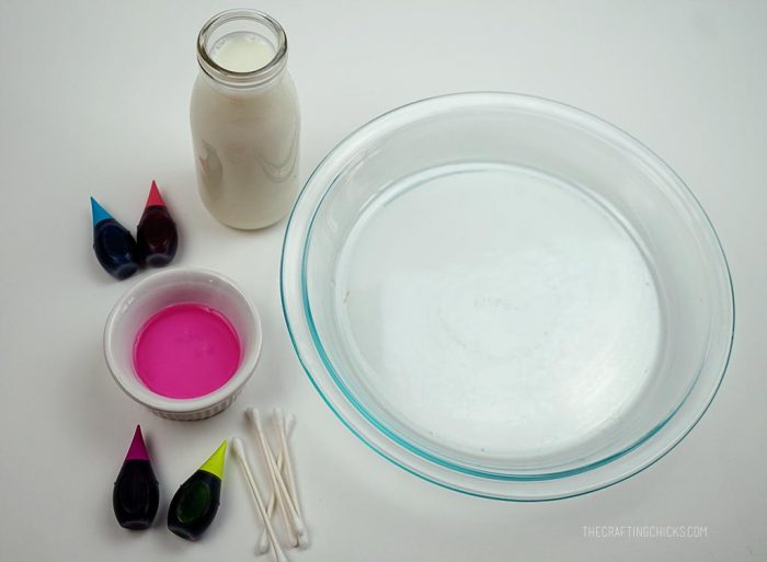 Tie Dye Milk Experiment - The Crafting Chicks