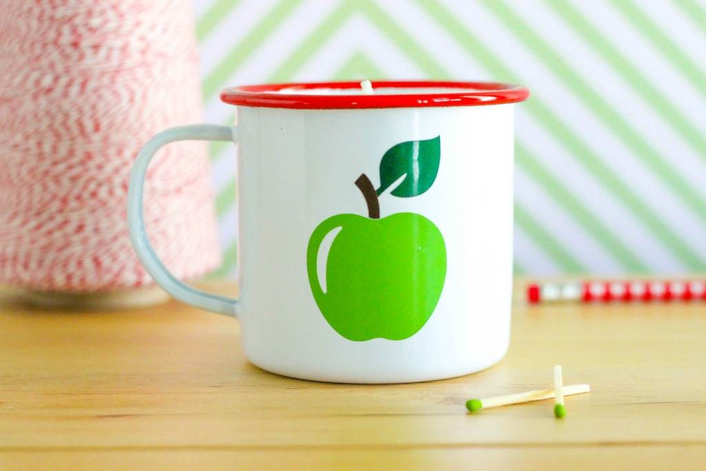 Handmade Green Apple Mug Candle - The Crafting Chicks