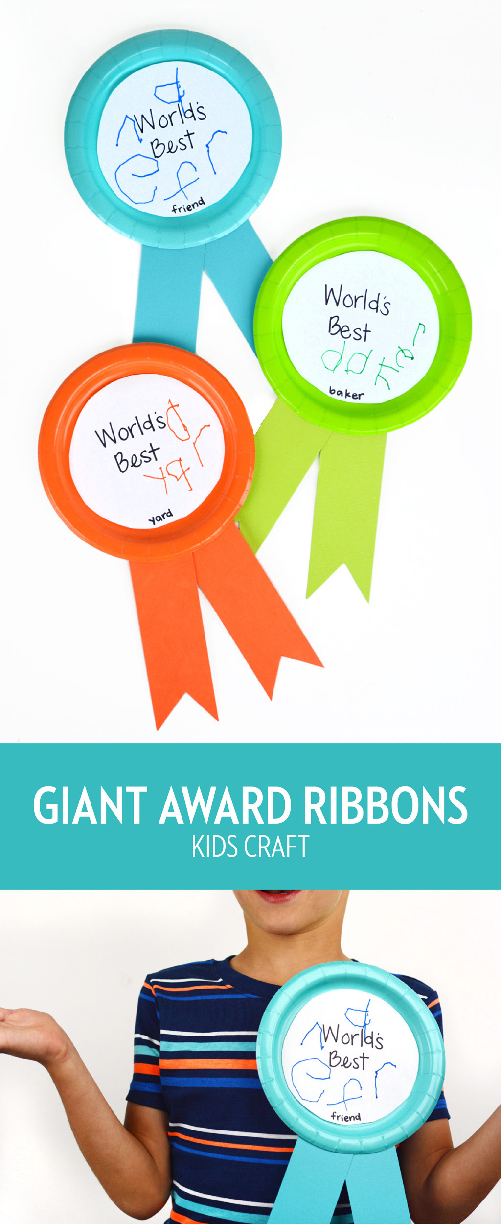 Giant Award Ribbons Kids Craft - The Crafting Chicks