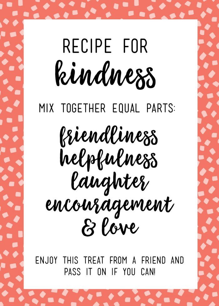 Random Acts of Kindness Treat Bags - printable tags and lots of ideas for bag fillers!