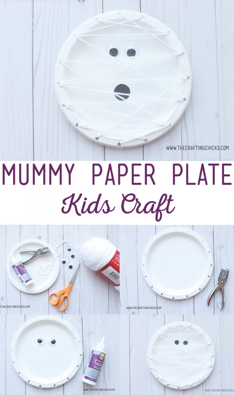 Mummy Paper Plate Kids Craft - The Crafting Chicks