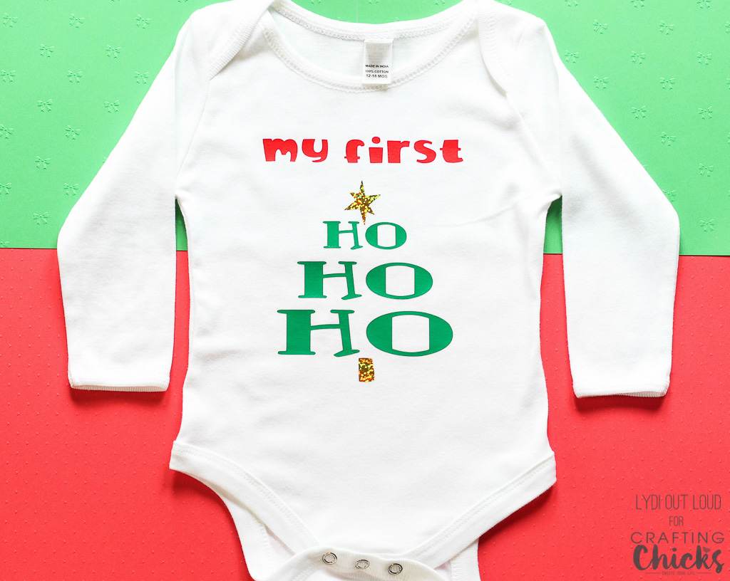 Baby's First Christmas Ironon Onesie The Crafting Chicks