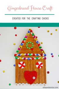 Popsicle Stick Gingerbread House Craft - The Crafting Chicks