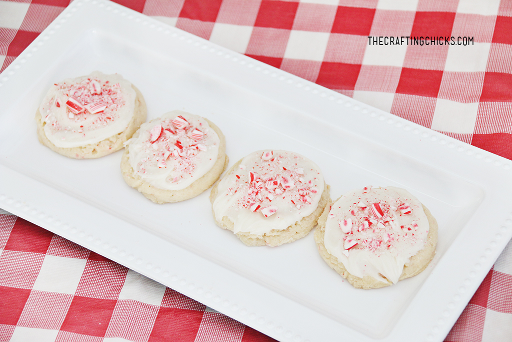 Candy Cane Sugar Cookies do not disappoint. They are full of peppermint flavor and a fun little crunch from the Candy Canes.