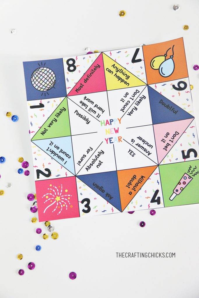 New Years Fortune Teller Printables - The Crafting Chicks