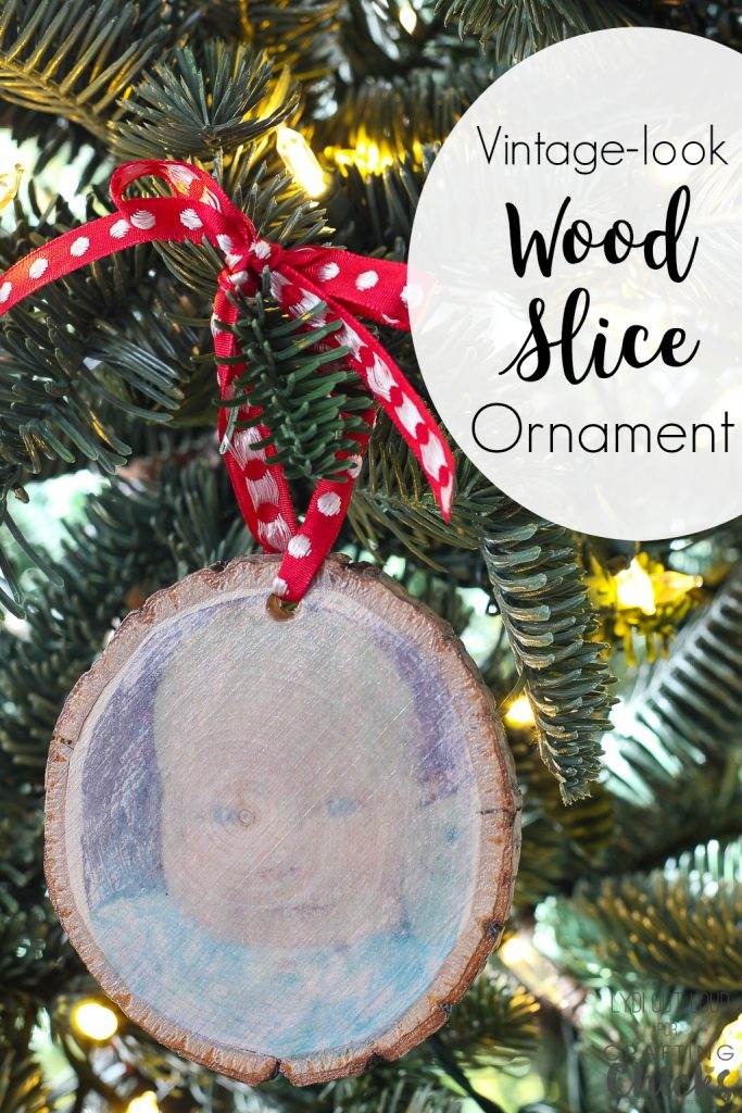 VintageInspired Photo Transfer Wood Slice Ornament The Crafting Chicks