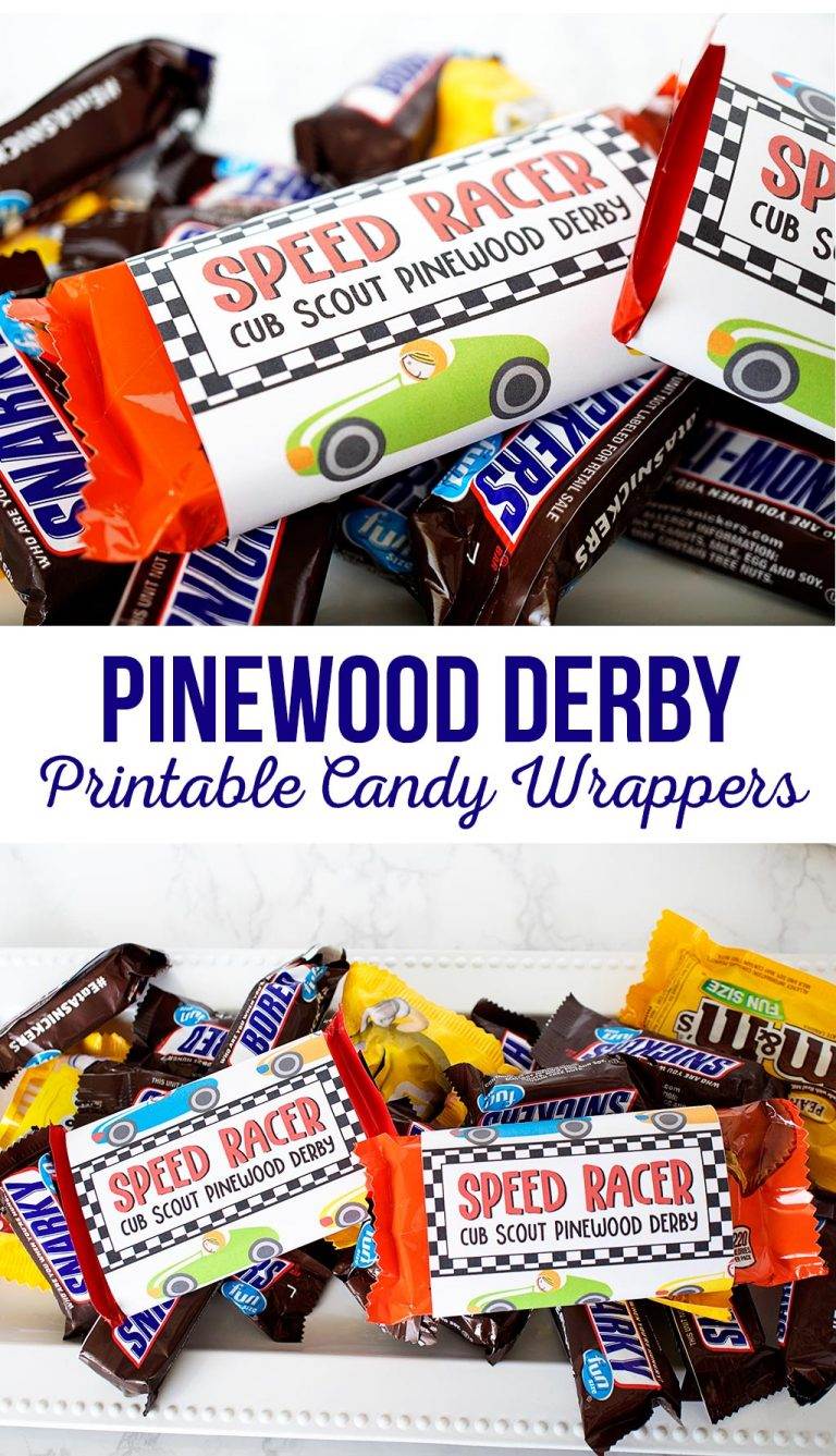 Pinewood Derby Printable Treat Wrappers - The Crafting Chicks