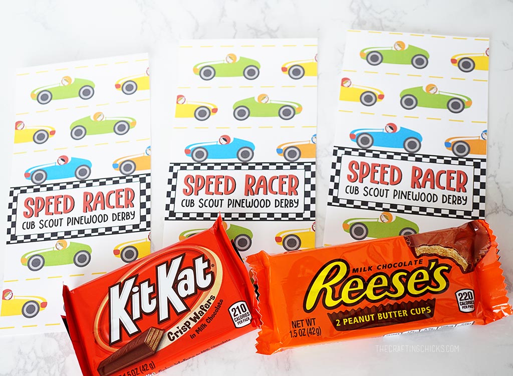 Pinewood Derby Printable Treat Wrappers The Crafting