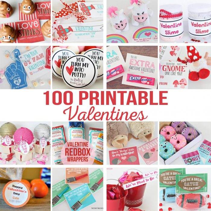 100+ Free Printable Valentine’s Day Crafts & Cards for Kids - The Crafting Chicks