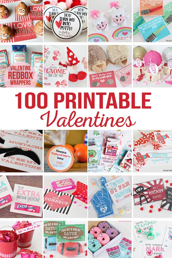 100 Printable Valentines - The Crafting Chicks