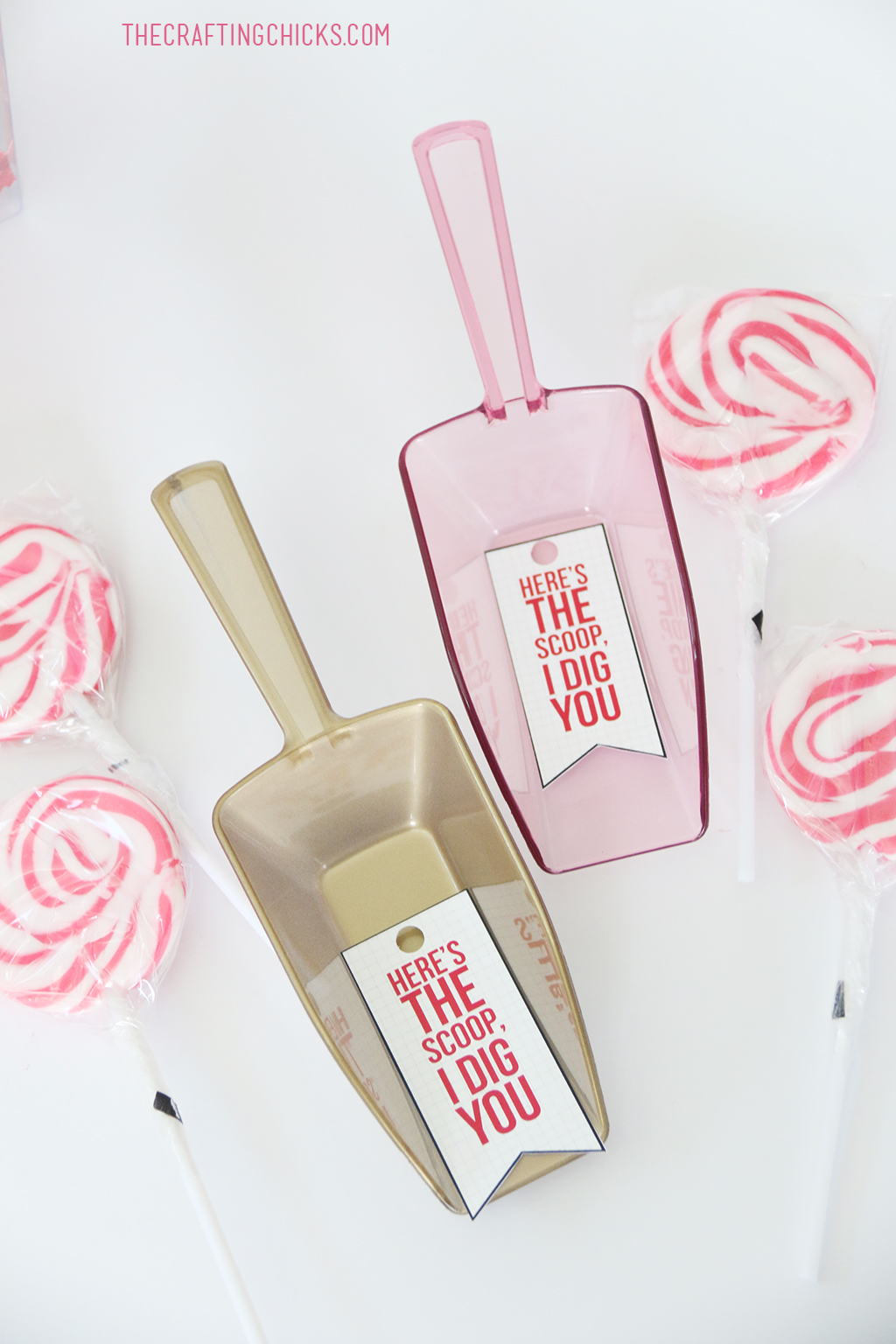 Here's the Scoop I Dig You Valentine Printable Tag