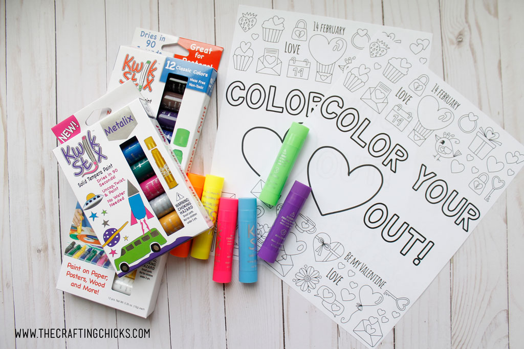 Color Your Heart Out Valentine Coloring Page The Crafting