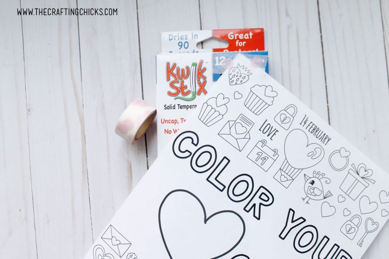Color Your Heart Out Valentine Coloring Page The Crafting