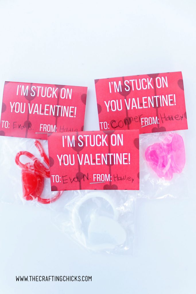 I'm Stuck On You Printable Valentine - The Crafting Chicks