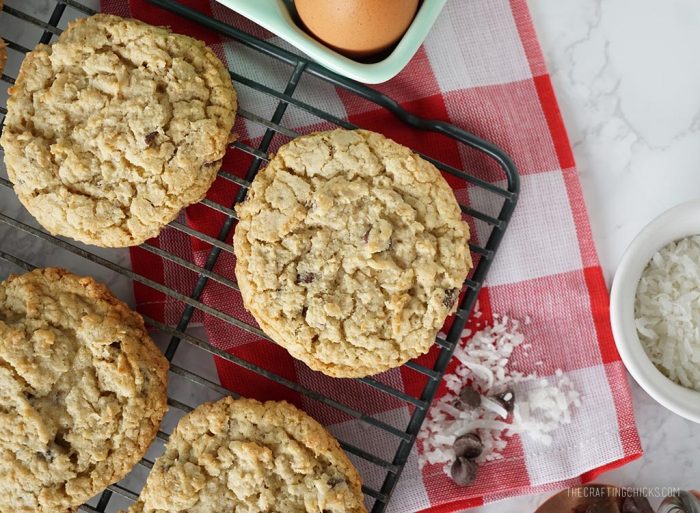 Oatmeal Coconut Chocolate Chip Cookies - The Crafting Chicks