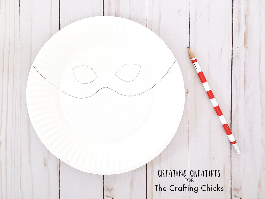 Paper Plate Mask With Free Printable The Crafting Chicks