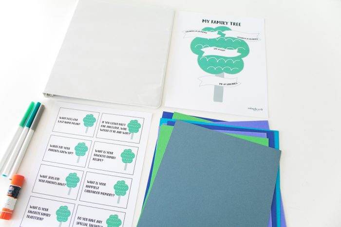 Family Tree Project for Kids with Free Printable - The Crafting Chicks