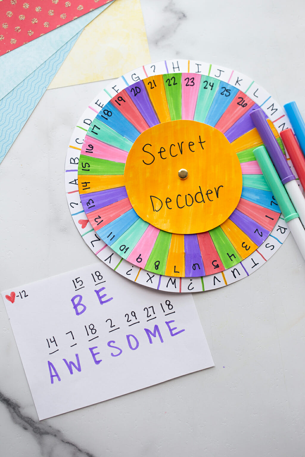 How to Make a Pocket Sized Secret Code Decoder Wheel : 7 Steps -  Instructables