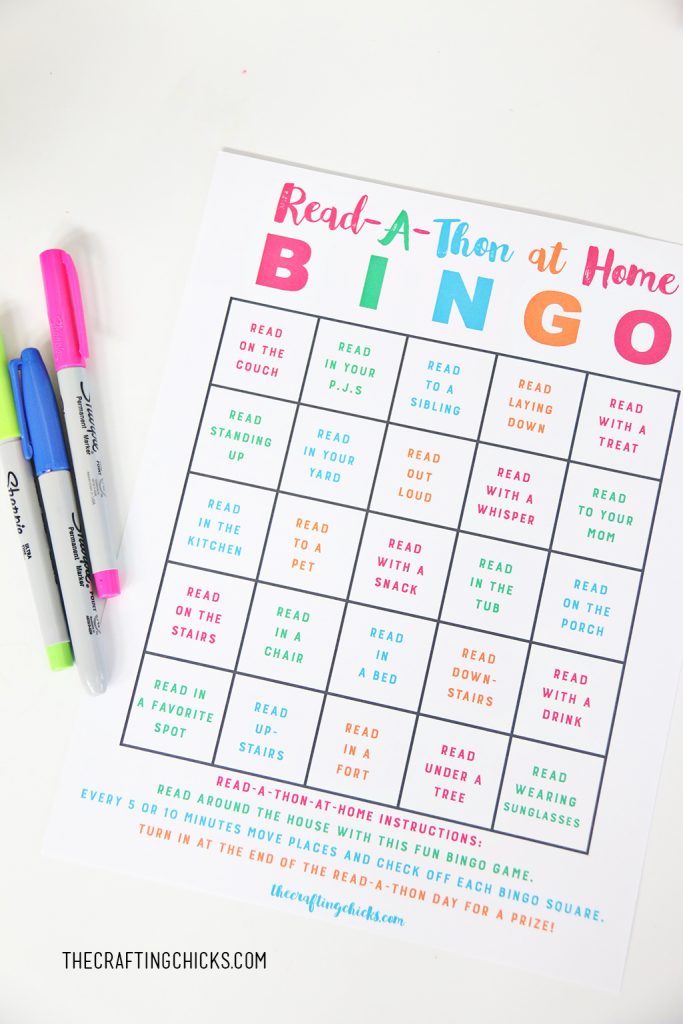 Read-A-Thon Bingo at Home - The Crafting Chicks