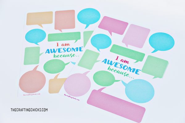 I Am Awesome Self Esteem Builder - The Crafting Chicks
