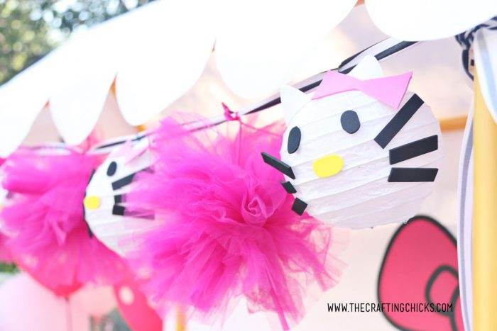 Hello Kitty DIY Paper Lanterns - The Crafting Chicks