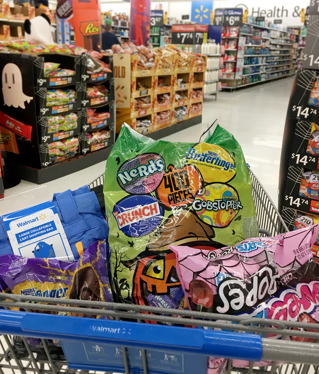 Nestle Halloween Candy at Walmart for Monster Cookie Decorating Table
