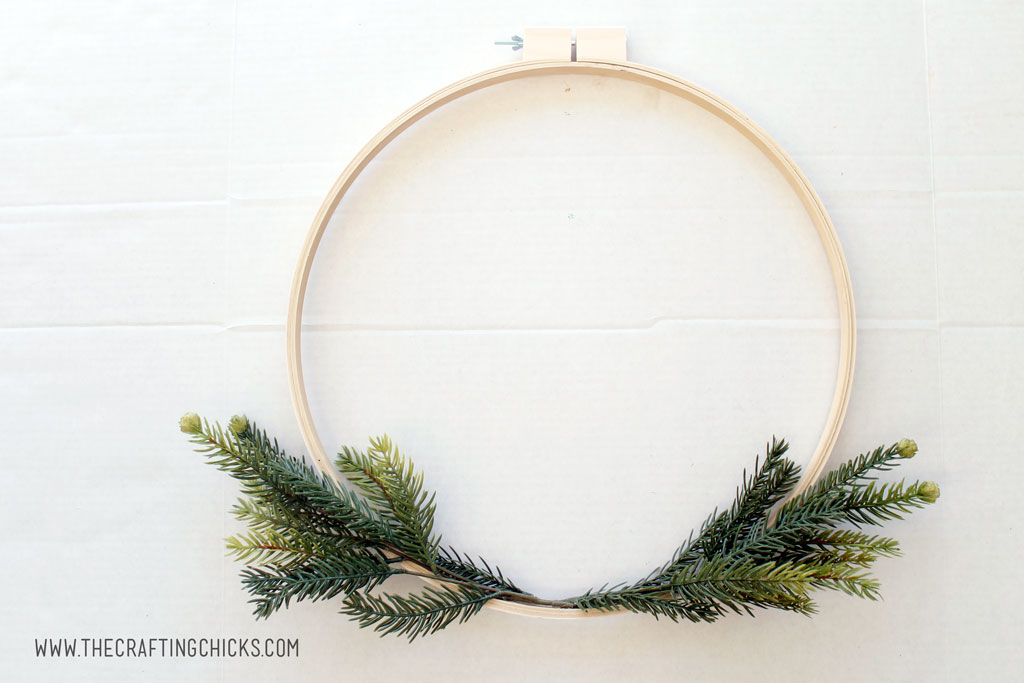 Hoop Wreath Christmas Card Holders - The Crafting Chicks