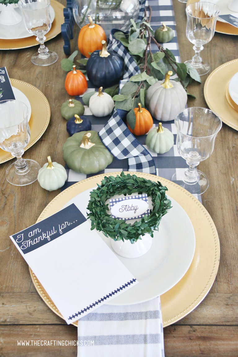 Thanksgiving Dinner Printables - The Crafting Chicks